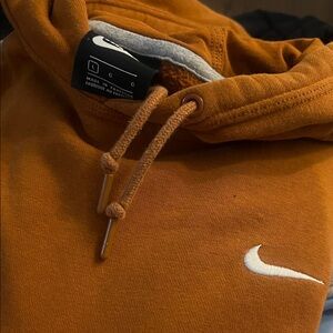 Nike Rust Orange Hoodie with White Swoosh